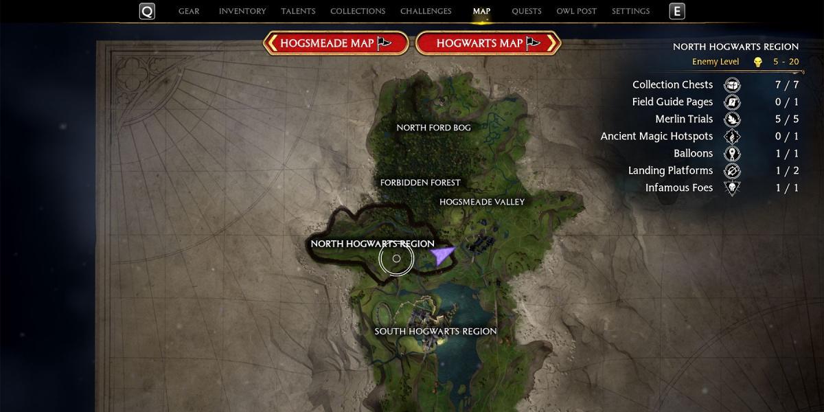 Legado de Hogwarts: como resolver todos os desafios de Merlin na região norte de Hogwarts