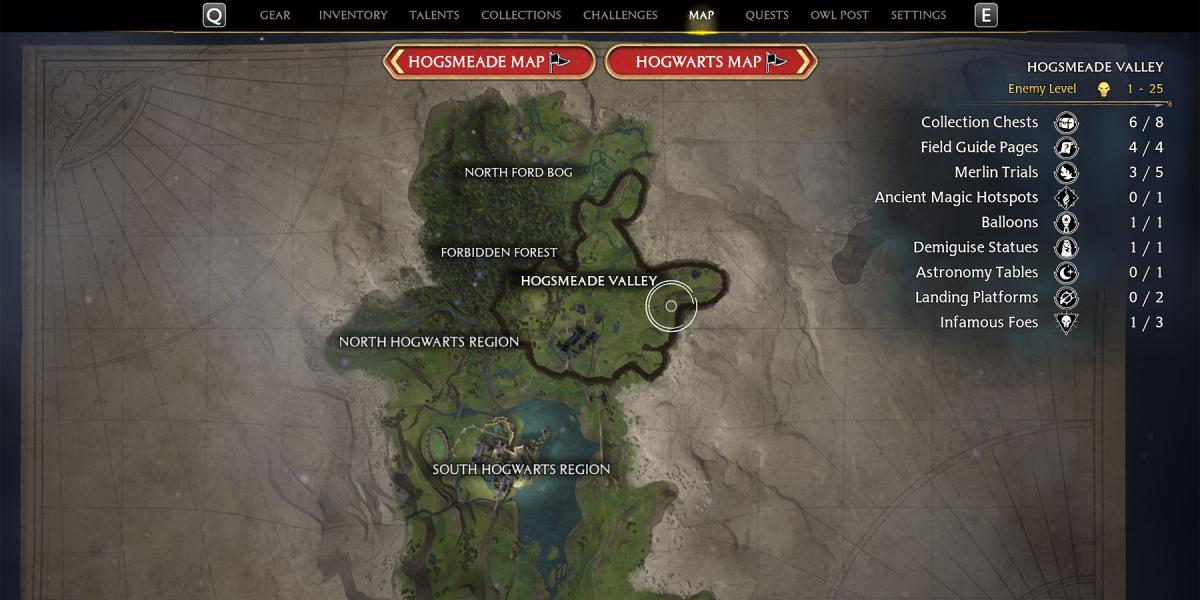 localização dos balões do vale de hogsmeade no legado de hogwarts