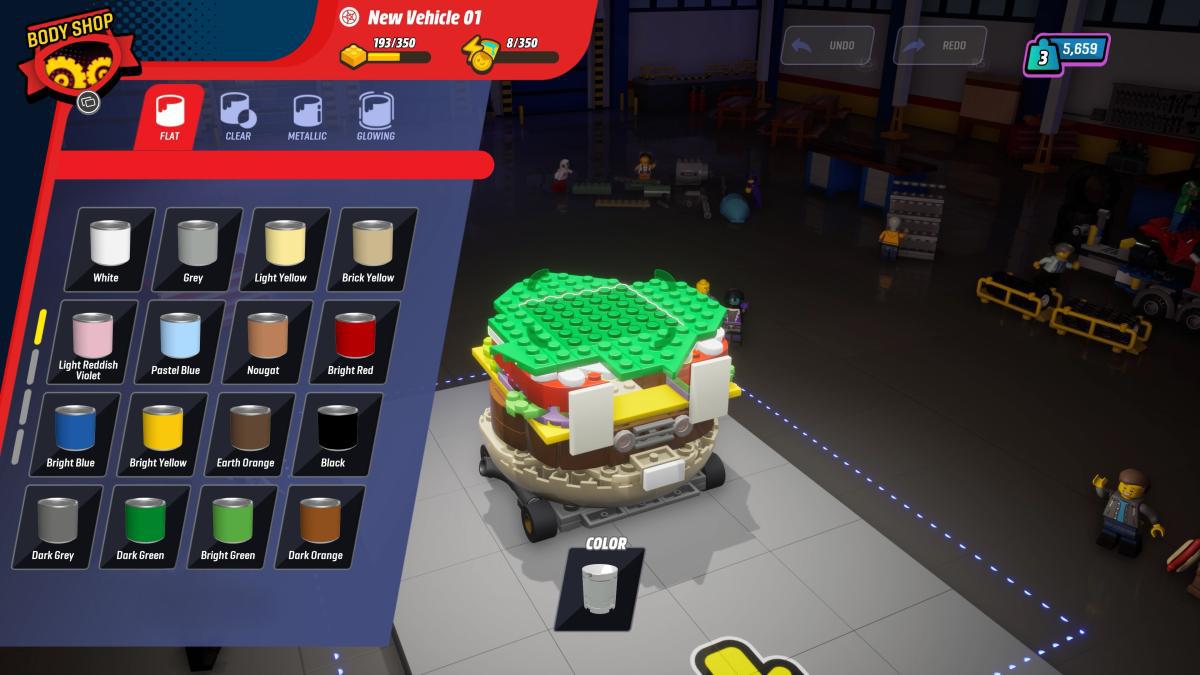 LEGO 2K Drive construir veículo de hambúrguer