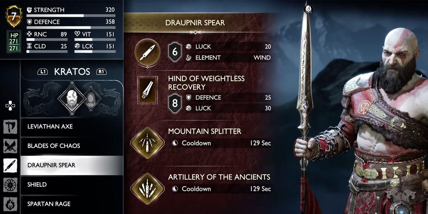 Localização de God Of War Ragnarok: All Draupnir Spear Heavy Runic Attacks