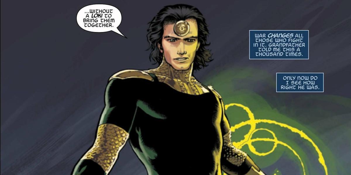 Loki no traje Avenger Prime Avengers Forever Revelação da Marvel Comics