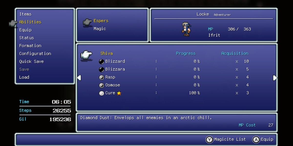 Shiva Esper em Final Fantasy 6