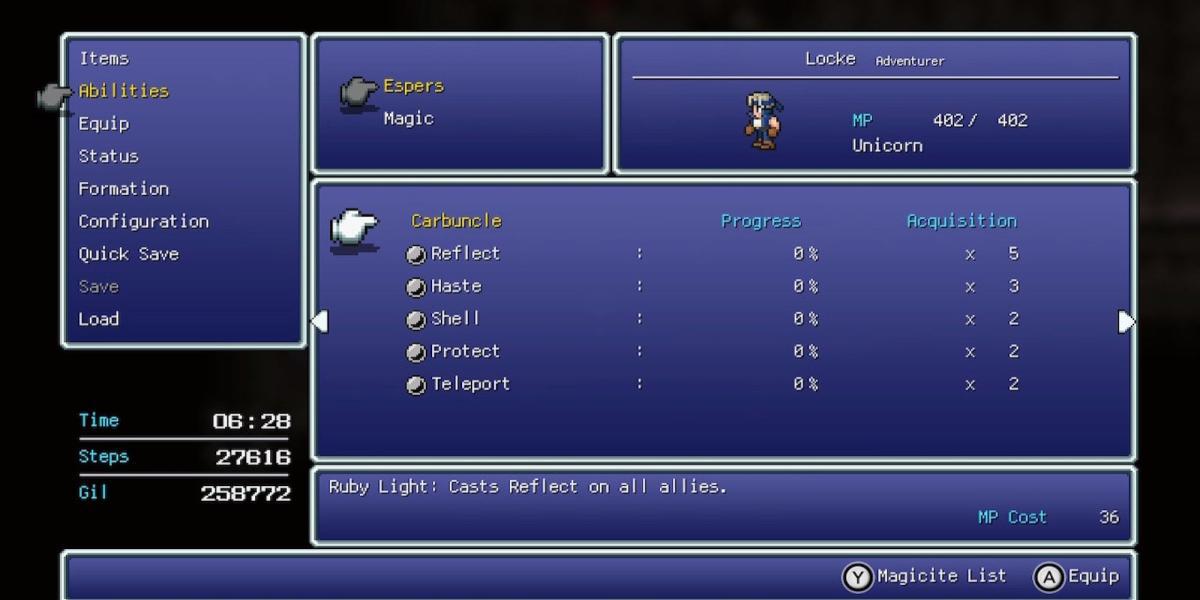 Carbúnculo Esper em Final Fantasy 6