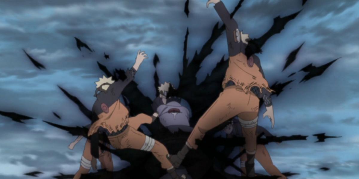 Sasuke ataca Naruto com a Liberação de Chama