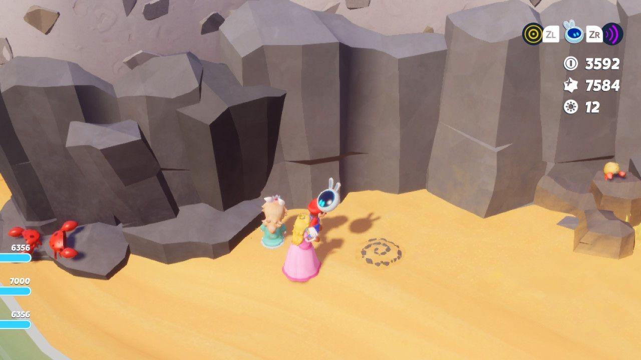 Mario + Rabbids Sparks of Hope: O que fazer com pedras espirais brilhantes no chão