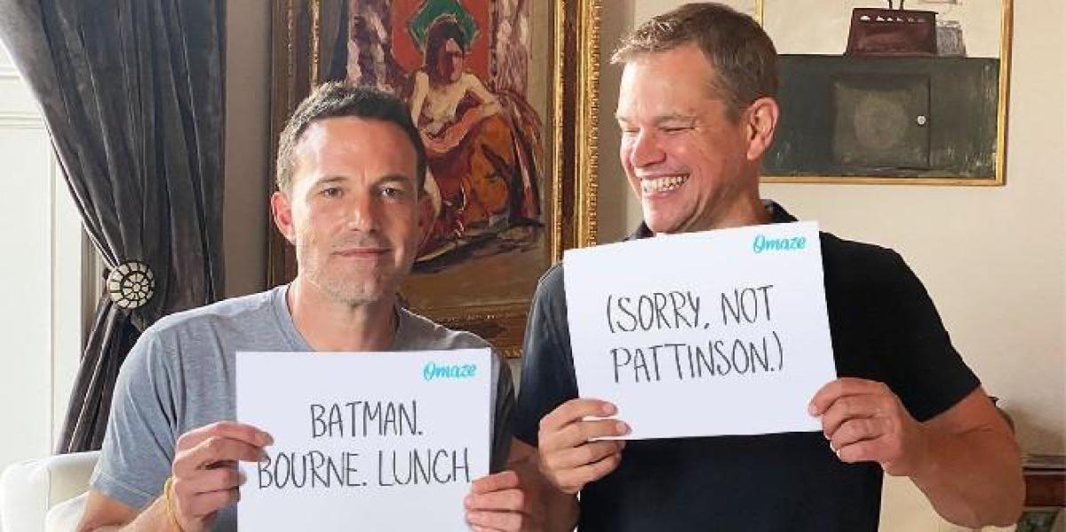 Matt Damon tira sarro do Batman de Ben Affleck para caridade