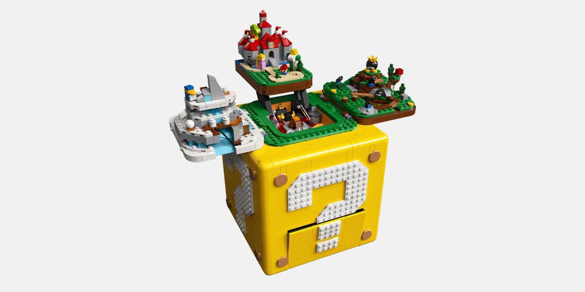 Conjunto Lego Cubo Ponto de Interrogação Super Mario 64
