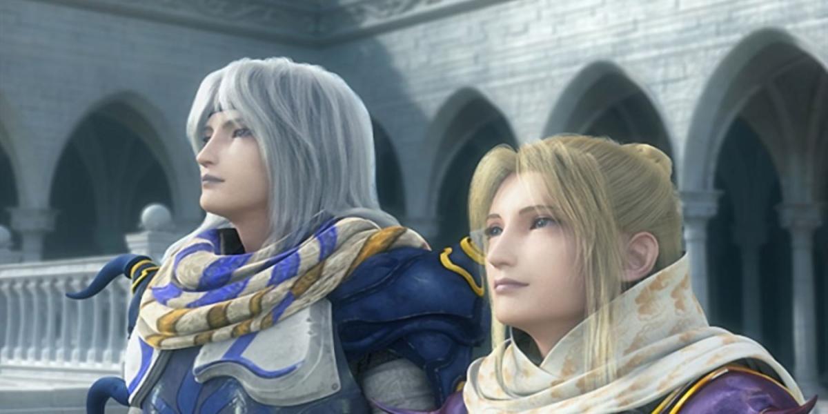 Cecil Harvey e Rosa em Final Fantasy 4: The After Years cutscene