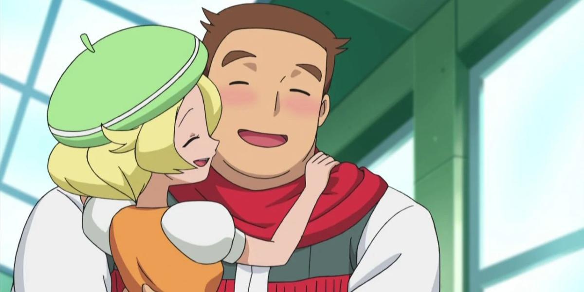 Pokemon Anime Bianca e seu pai
