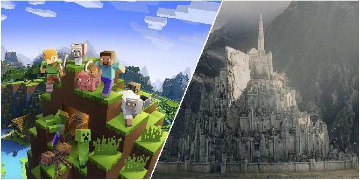 Minas Tirith do Senhor dos Anéis ganha vida no vídeo de rastreamento de raios do Minecraft