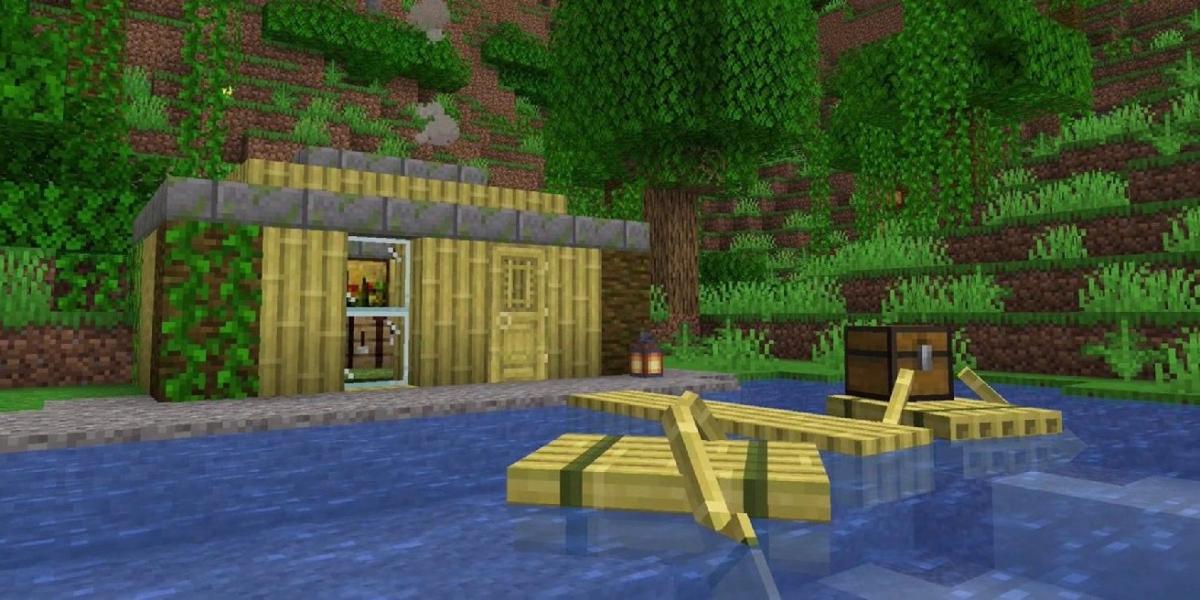 Minecraft adiciona um conjunto de madeira de bambu que permite aos jogadores construir uma jangada