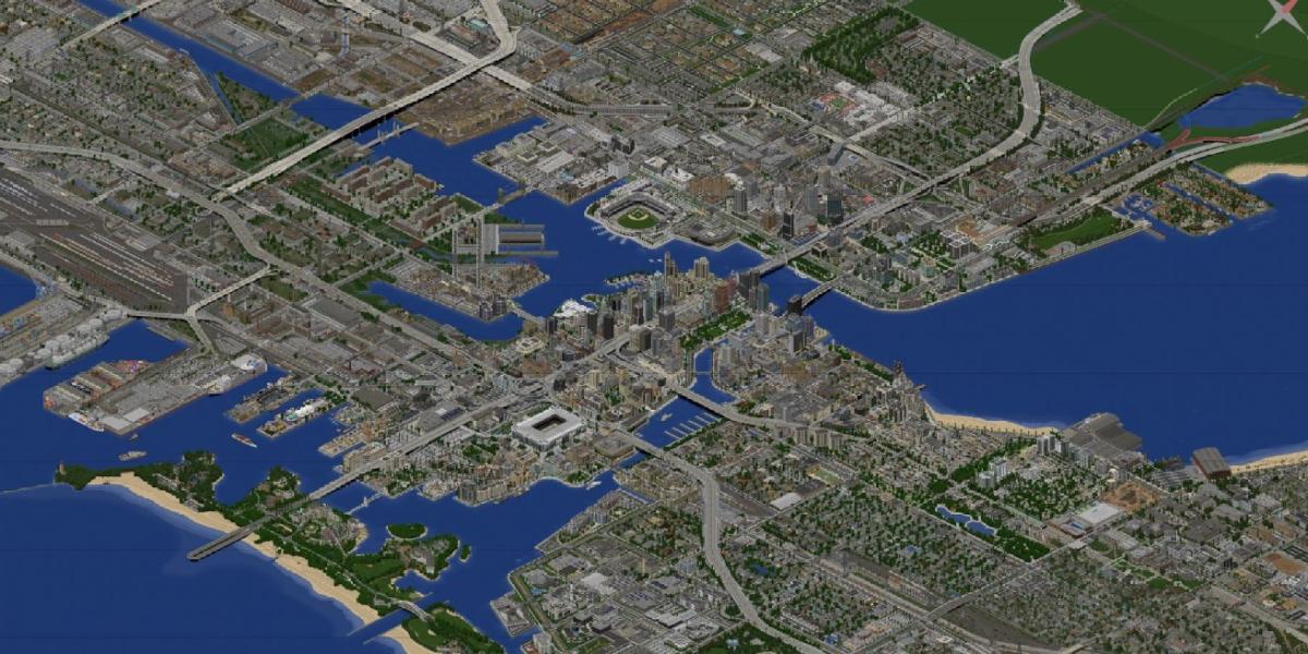 Minecraft City de cair o queixo está em andamento há 11 anos