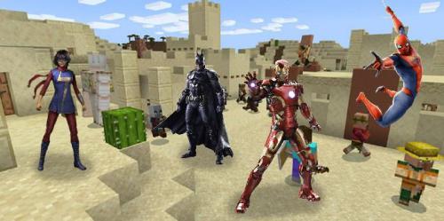 Minecraft deve adicionar alguns pacotes de mashup Marvel e DC