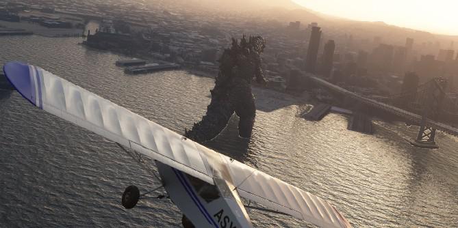 Mod do Microsoft Flight Simulator traz Godzilla para São Francisco