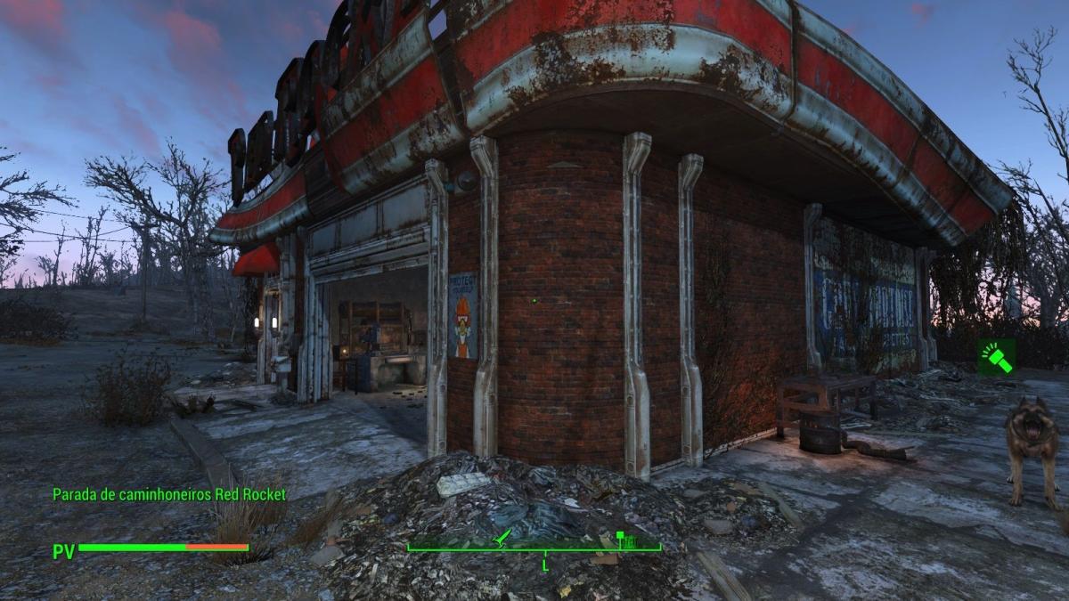 Imagem de um mod de Fallout 4 mostrando uma garagem mais detalhada.