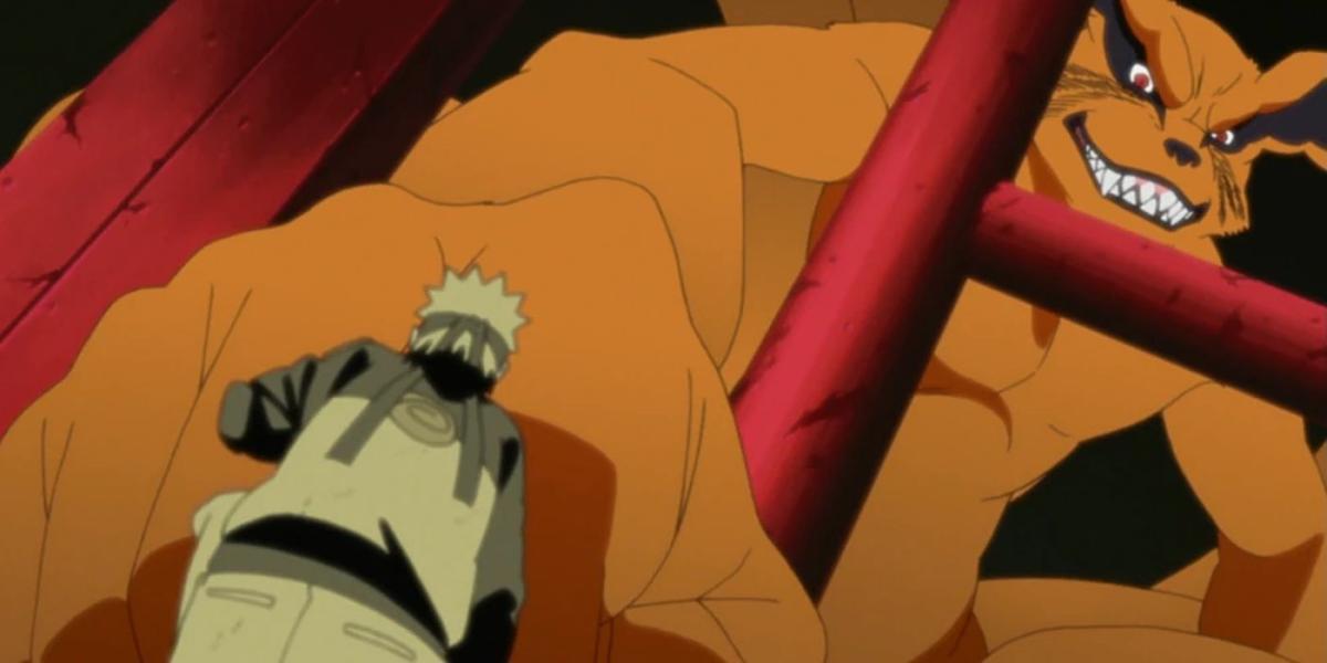 Naruto Kurama Bloqueou o Chakra de Nove Caudas