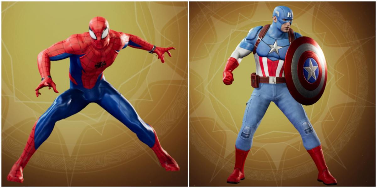 Homem-Aranha e Capitão América em Marvel's Midnight Suns
