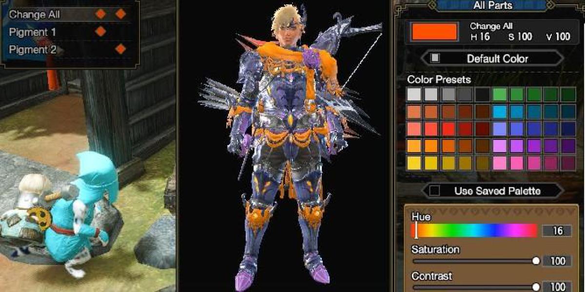Monster Hunter Rise: como mudar o pigmento da armadura