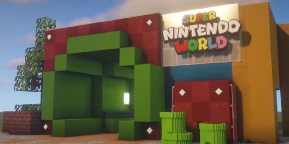 Mundo Super Nintendo recriado em Minecraft
