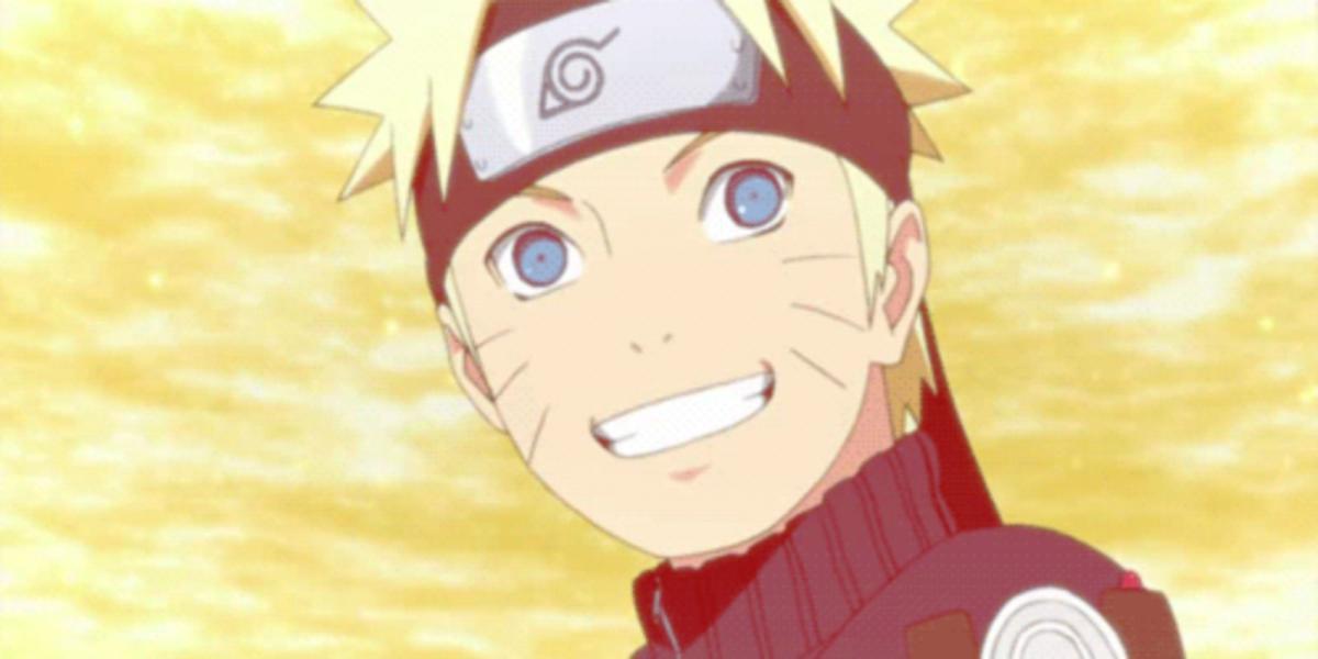 Naruto Uzumaki sorrindo