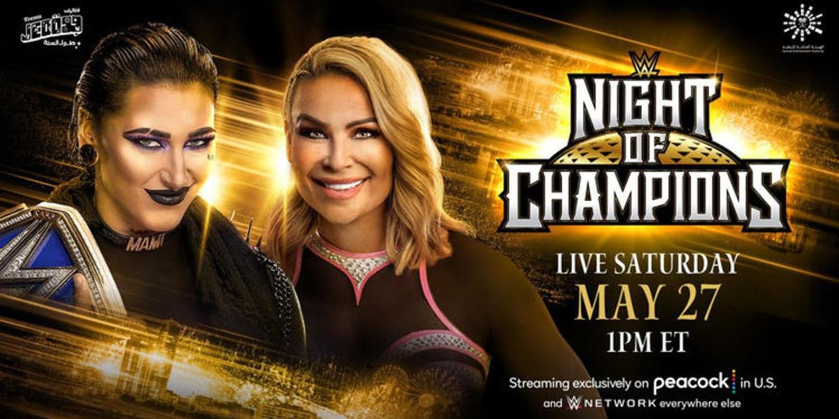 Gráfico Rhea Ripley e Natalya Night of Champions 2023 para o SmackDown Women's Championship