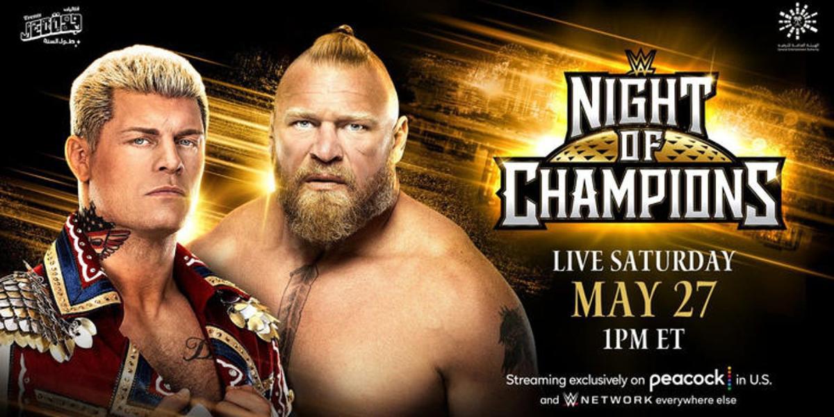 Gráfico da Noite dos Campeões 2023 de Cody Rhodes e Brock Lesnar
