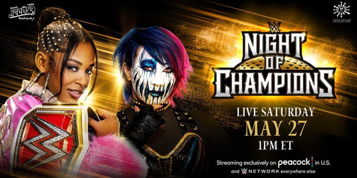 Gráfico Bianca Belair e Asuka Night of Champions 2023 para o Raw Women's Championship