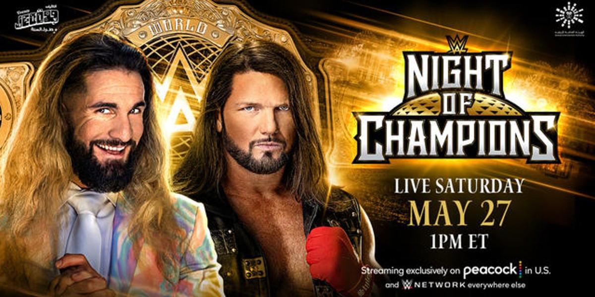 Seth 'Freakin' Rollins e AJ Styles Night of Champions 2023 gráfico para o inaugural World Heavyweight Championship
