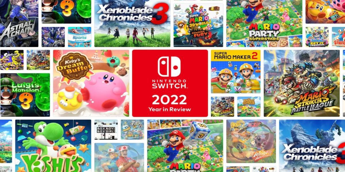 Nintendo Switch Ano em Revisão 2022 permite que os jogadores vejam suas estatísticas de jogos no console