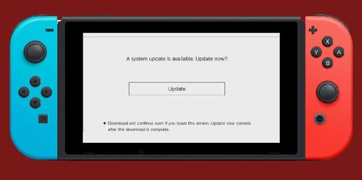 Nintendo Switch recebe atualização do sistema 12.0