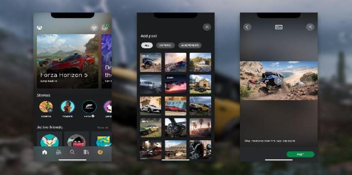 Nova atualização do aplicativo Xbox permite que usuários criem histórias semelhantes ao Instagram e Facebook