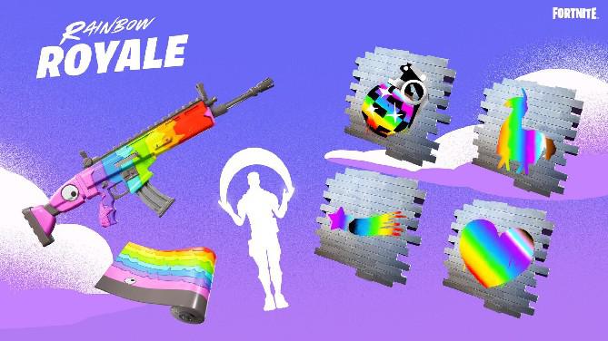 Nova atualização do Fortnite adiciona evento Rainbow Royale, slots de itens preferidos e muito mais