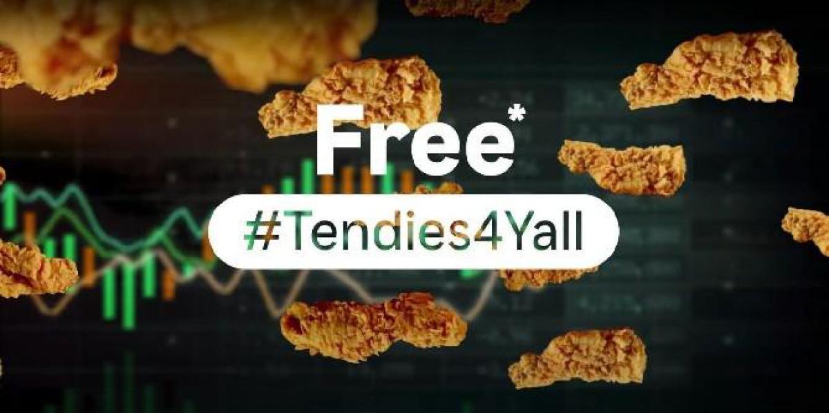 Nova promoção Chicken Tendies gratuita da Popeyes inspirada na situação das ações da GameStop