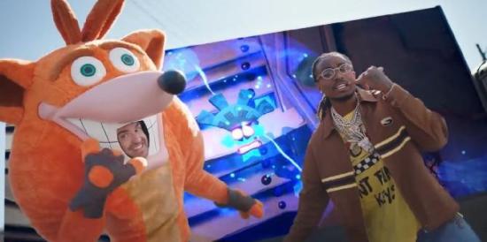 Novo comercial de ação ao vivo de Crash Bandicoot 4 apresenta o rapper Quavo