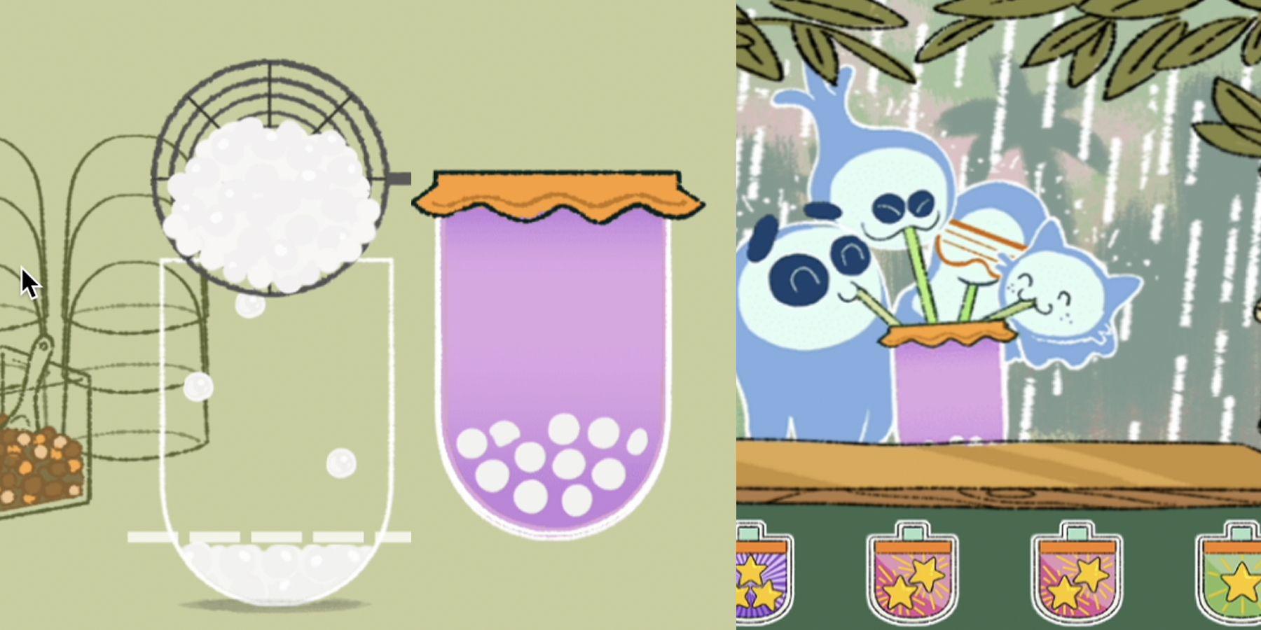 Novo Doodle do Google celebra o chá Boba com um jogo jogável saudável