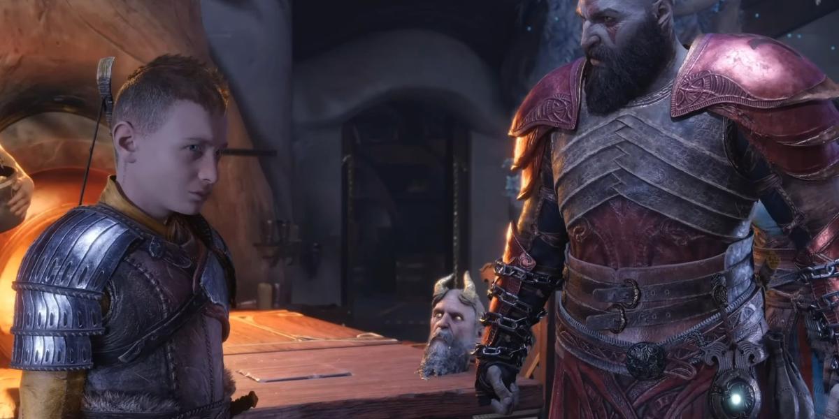 Discussão de Kratos com Atreus