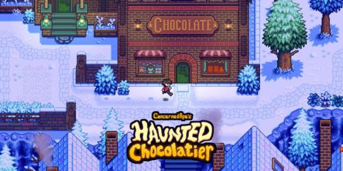 Novo jogo de simulação de loja de chocolates com crítica social