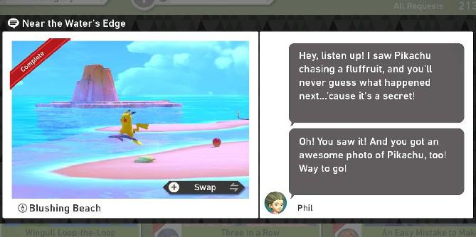 Novo Pokemon Snap: todos os pedidos em Blushing Beach (dia) e como completá-los