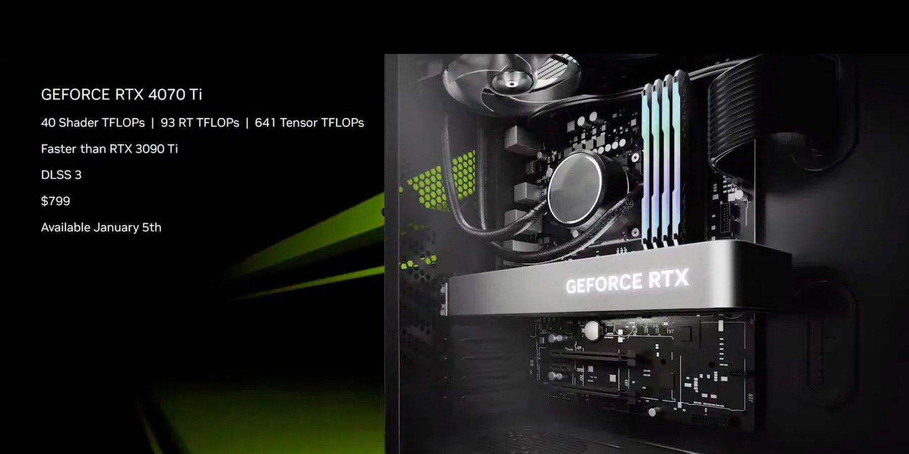 Nvidia revela placa de vídeo RTX 4070 Ti