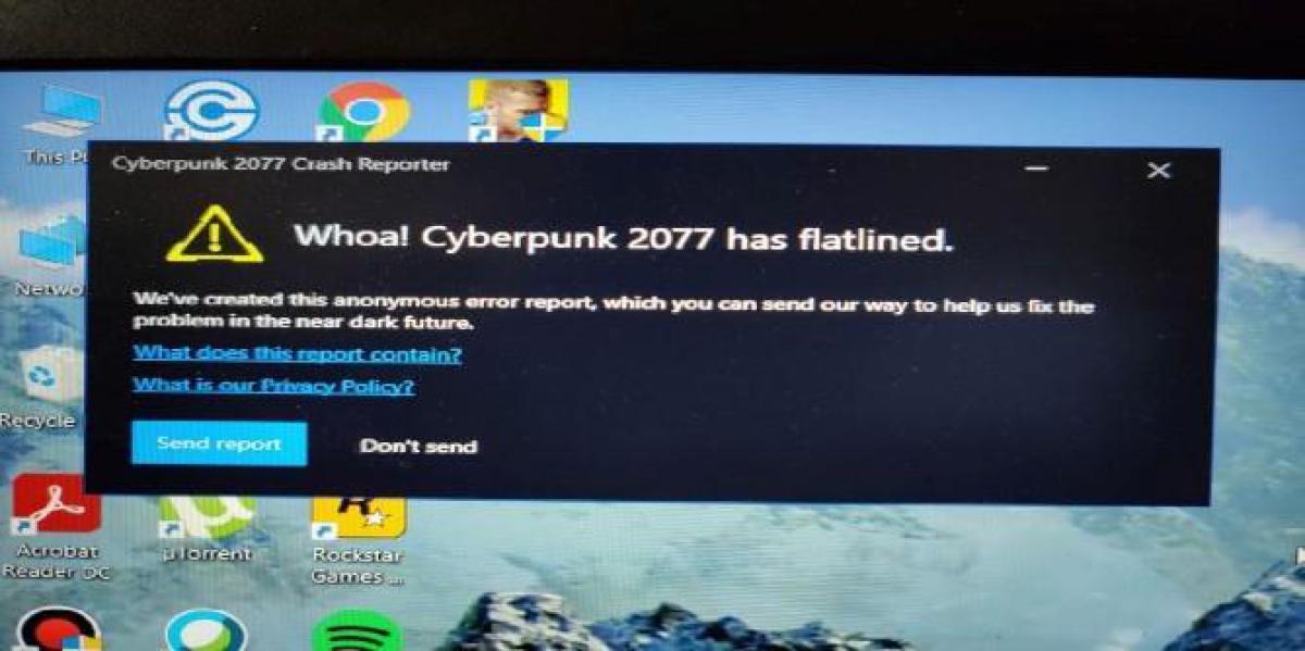 O Cyberpunk 2077 parou: como corrigir o Steam Crash