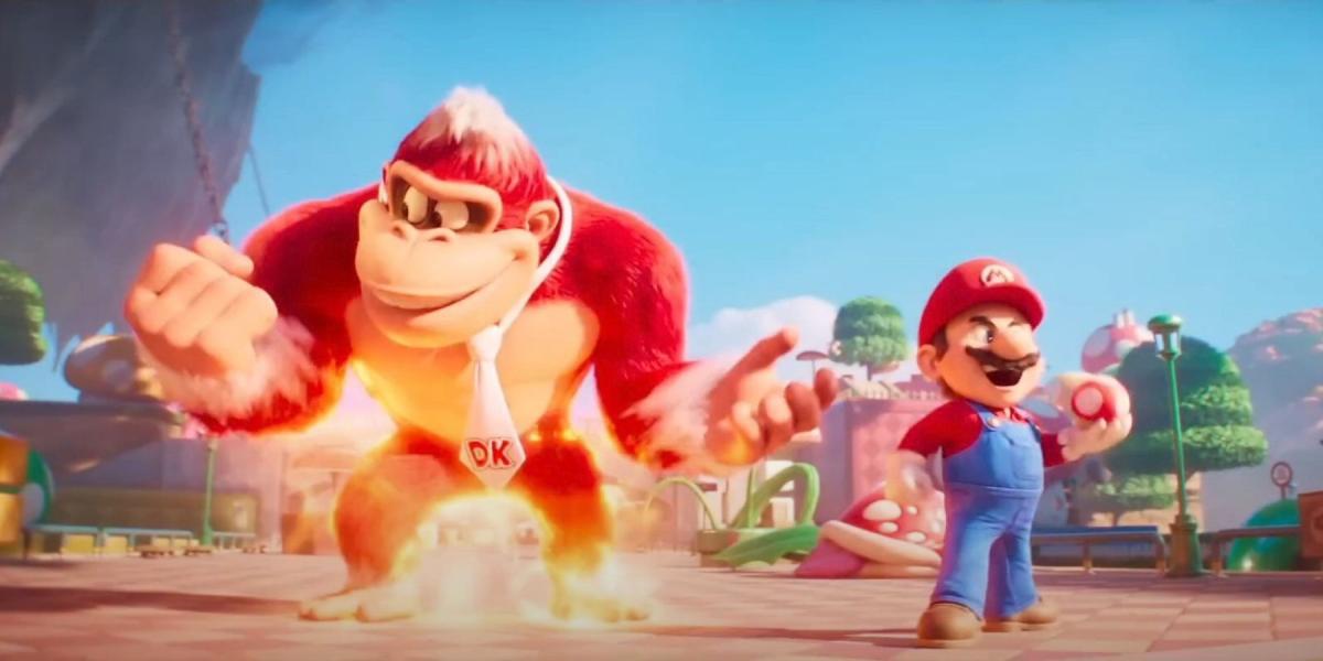 Fire Donkey Kong e Mario no trailer final do filme Super Mario Bros.