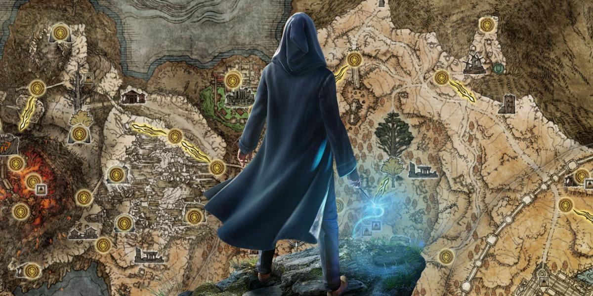 O mapa do legado de Hogwarts tem o mesmo efeito que o de Elden Ring