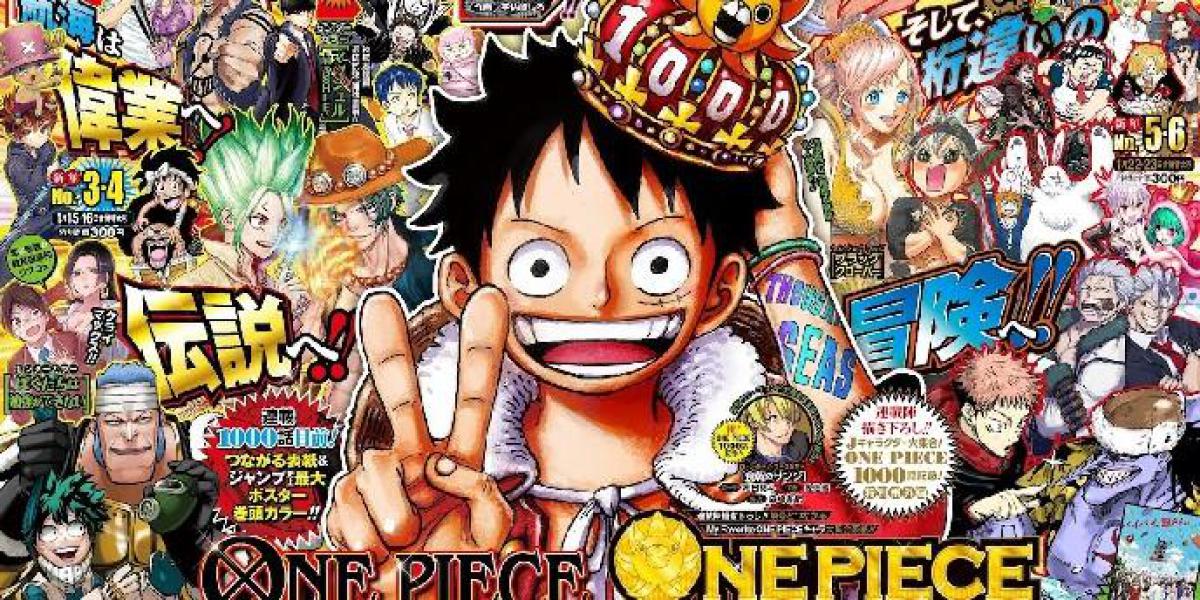 O milésimo capítulo de One Piece inclui uma enorme pesquisa de personagens e muito mais