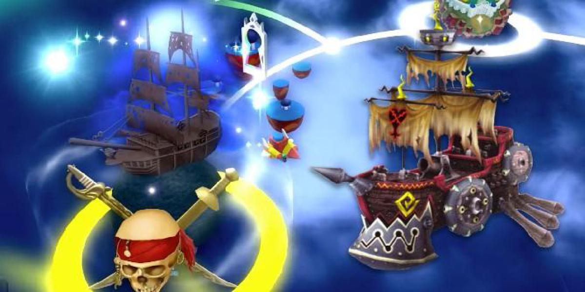 O navio pirata em Kingdom Hearts 2 é o primeiro incentivo para repetir as missões Gummi