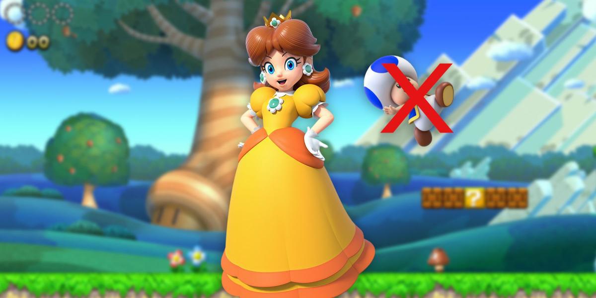 O quarto personagem do jogo Super Mario deveria ser Daisy em vez de Toad