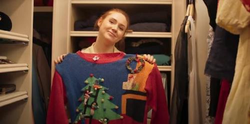 O suéter de Natal sinistro de Karen Gillan completa sua noite perfeita