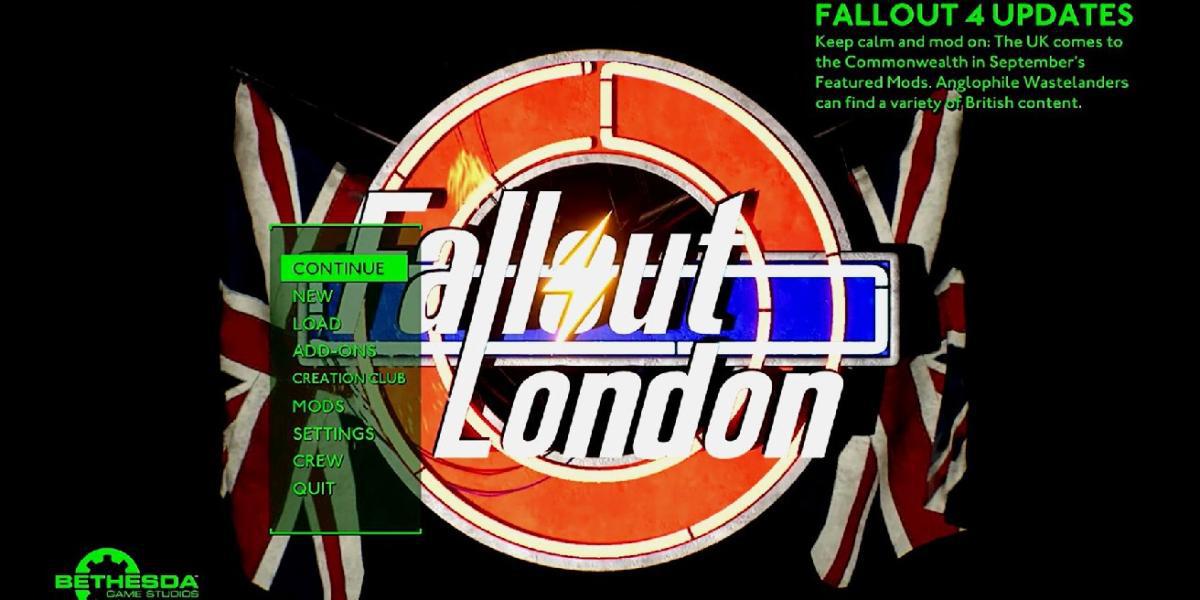O vídeo do Fallout London Mod Progress mostra como a série pode funcionar além da América