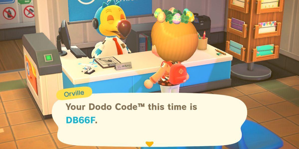 Orville dá ao jogador seu código Dodo em Animal Crossing New Horizons
