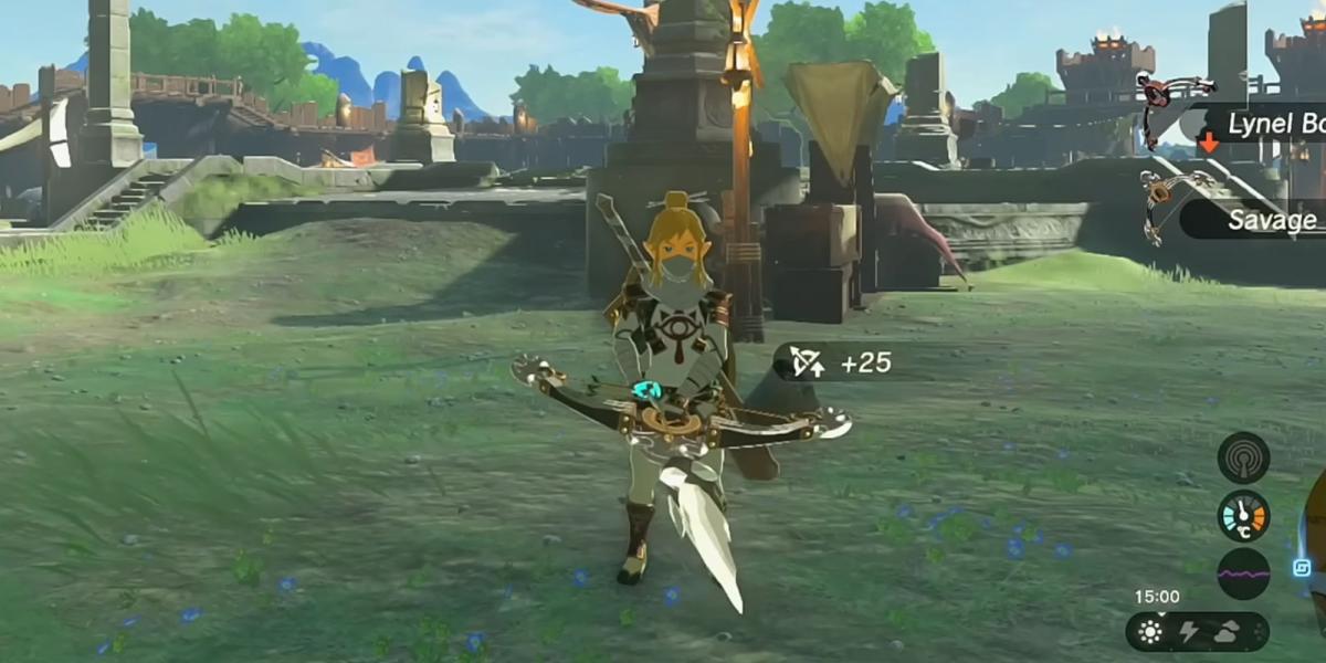 Zelda Tears of the Kingdom - Colocar um diamante em uma flecha para usar a falha de duplicação