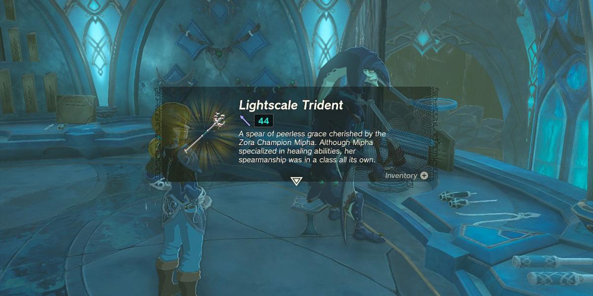 Legend of Zelda Tears of the Kingdom - Recebendo o Lightscale Trident